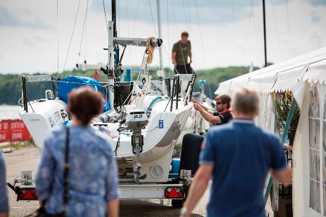 The last boats have to be launched later today and remain in the water for the rest of the week - 2015 Melges 24 World Championship © Mick Anderson / Sailingpix.dk http://sailingpix.photoshelter.com/